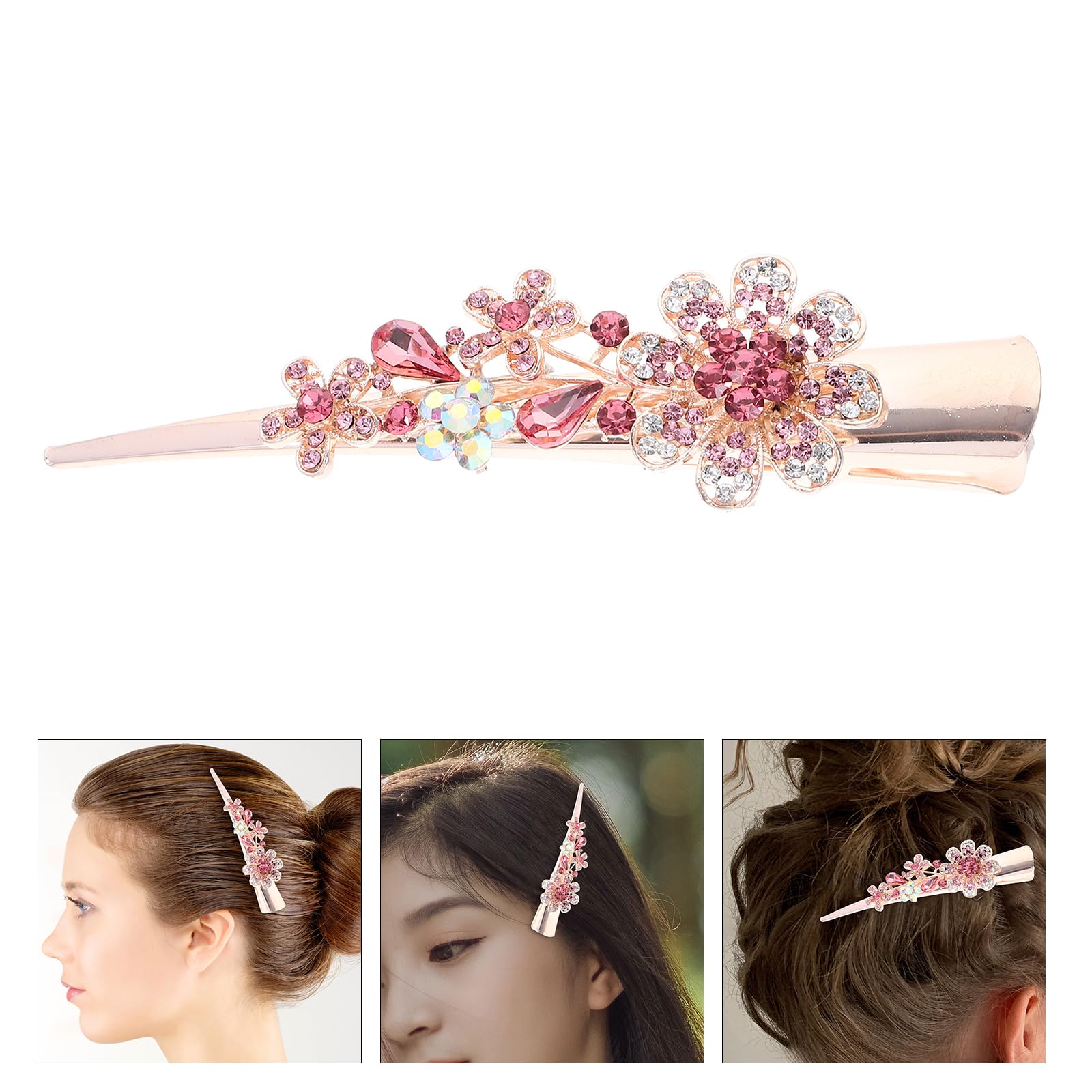 Amazon | LALAFINA ヘアクリップ 大きめ 13cm くちばしクリップ 花