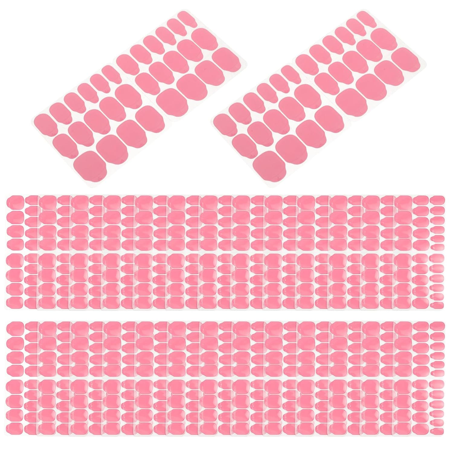 GANAZONO 30 Sheets Waterproof Jelly Gel Nail Glue Tabs for Press on Nails 15 Sizes Ultra-Thin Strong Adhesion Self Adhesive with Natural Appearance for Women