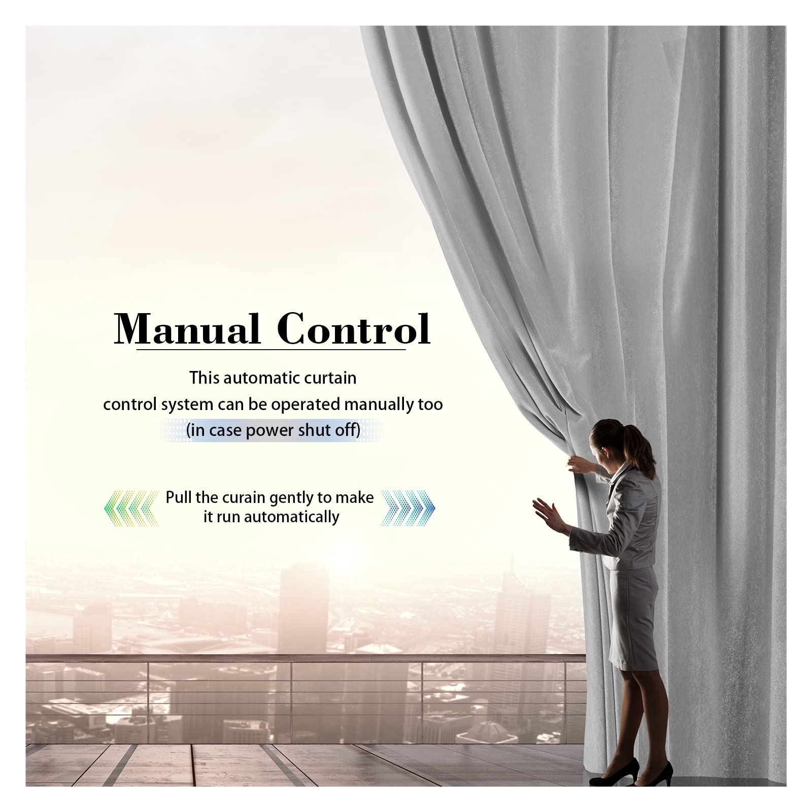 Inteligentna zasłona Tuya WiFi Curtain Motor Track Cornice Smart Home Silnik elektryczny Dostosowane wsparcie Voice Assistant (Size : Motor rail sheer4.2m)