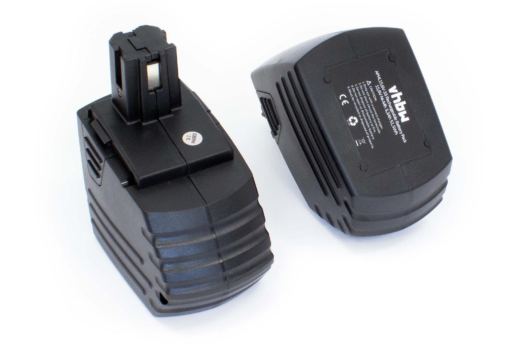 vhbw 2x NiMH akumulator 3300 mAh (15,6 V) do elektronarzędzi narzędzia Powertools Tools jak Hilti SFB150