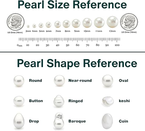 Miniatura 6 de Collares de perlas cultivadas de agua dulce rosadas de 16 a 22 pulgadas para mujer, calidad AA, collar rosa de 0.197-0.394 in, cierre de plata