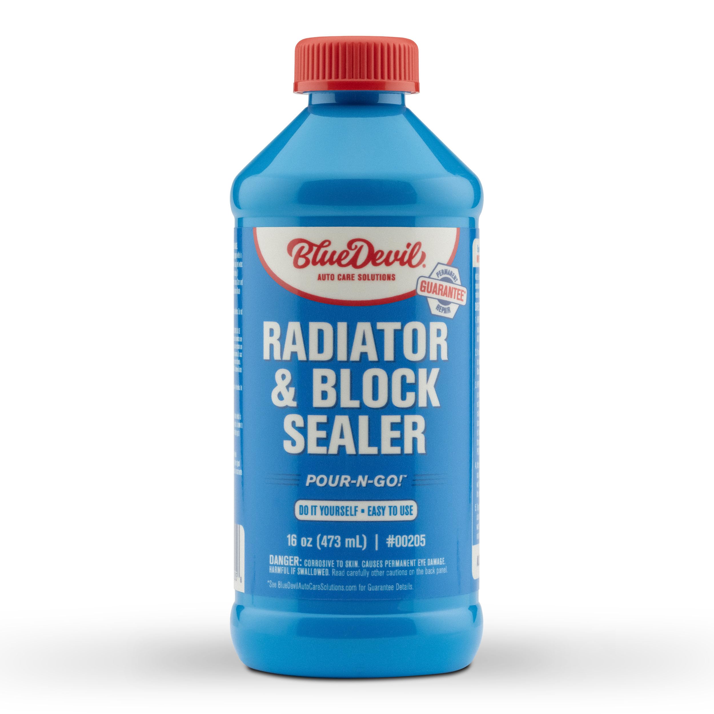 BlueDevil Radiator & Block Sealer – 16 oz | Permanent Repair for Radiator & Engine Block Leaks | Safe, Non-Clogging Formula for All Cooling Systems