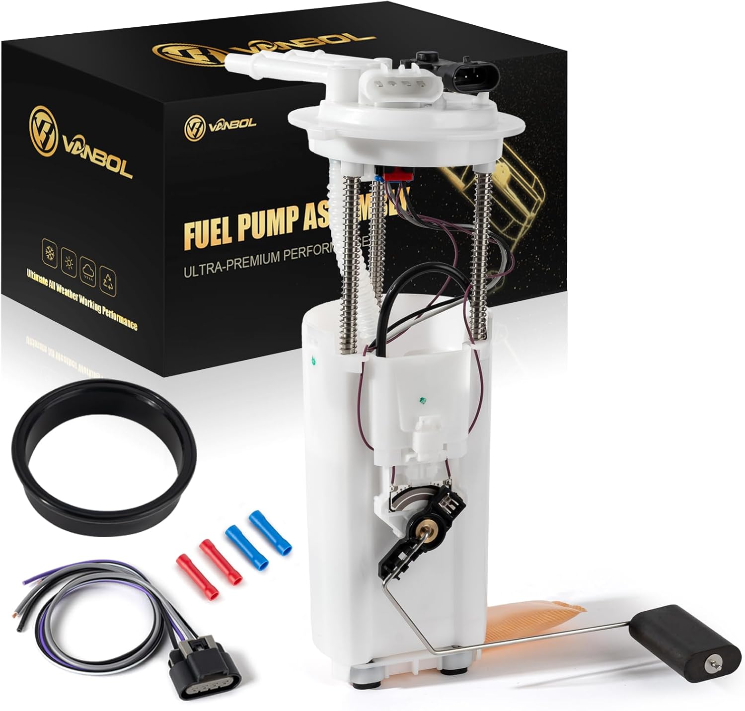 Electric Fuel Pump Module Assembly Compatible with 1998-2005 Chevy Blazer GMC Jimmy Oldsmobile Bravada V6 4.3L Replace E3992M P74834M VANBOL0056 with Sending Unit Pressure Sensor