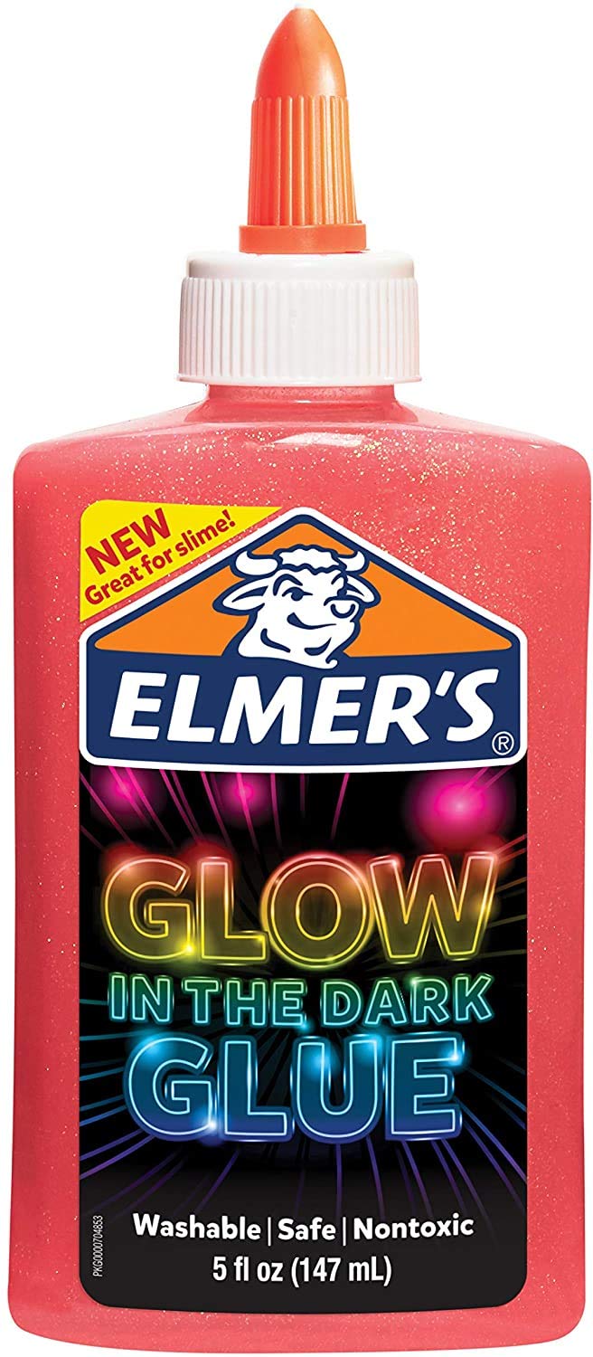 Elmer's Glow-in-the-Dark Liquid Glue, Great For Making Slime, Washable, 1 Count 5 Oz. Pink