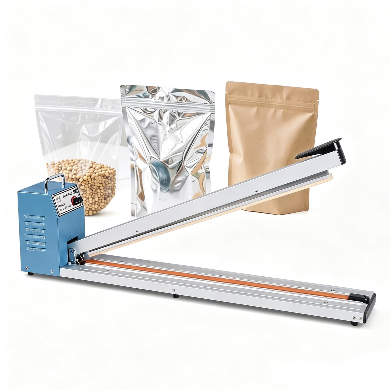 Sellador Térmico Por Impulso Industrial De 600 Mm, Máquina Selladora 780 W