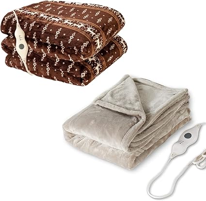 Review Tefici Electric Heated Blanket Throw with 3 Heating Levels & 4 Hours Auto Off, 50″ x 60″ Super Cozy Soft Heated Throw with Fast Heating and Machine Washable,Home Office Use Review Tefici Electric Heated Blanket Throw with 3 Heating Levels & 4 Hours Auto Off, 50″ x 60″ Super Cozy Soft Heated Throw with Fast Heating and Machine Washable,Home Office Use