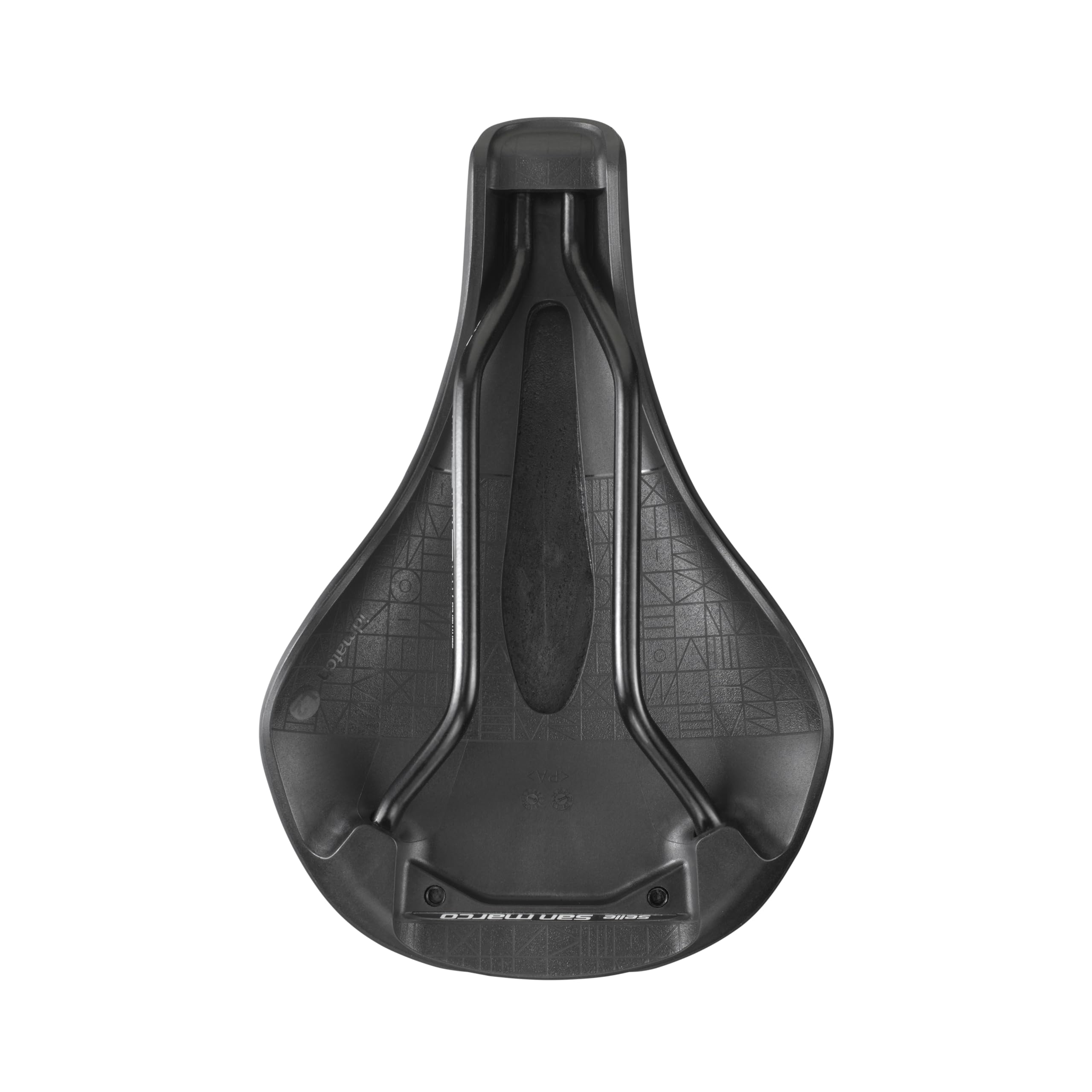 Selle San Marco Mantra Manganese - Sillín Bicicleta Off-Road, Trail, Cross Country, Agujero Anatómico, Funda Protectora, Rail Manganeso - Negro, L2