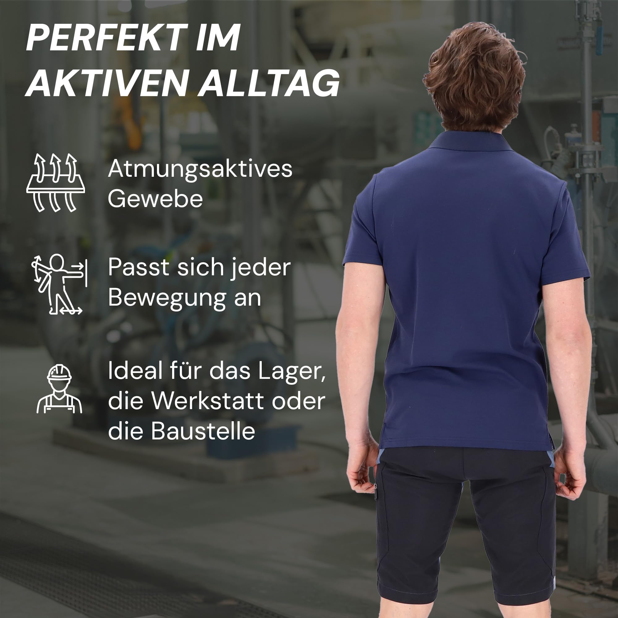 PUMA Workwear Advanced – Poloshirt Herren Kurzarm – Arbeitsshirt mit Brusttasche und Utility Fach an der Schulter – Strapazierfähiges, atmungsaktives und schnelltrocknendes Gewebe