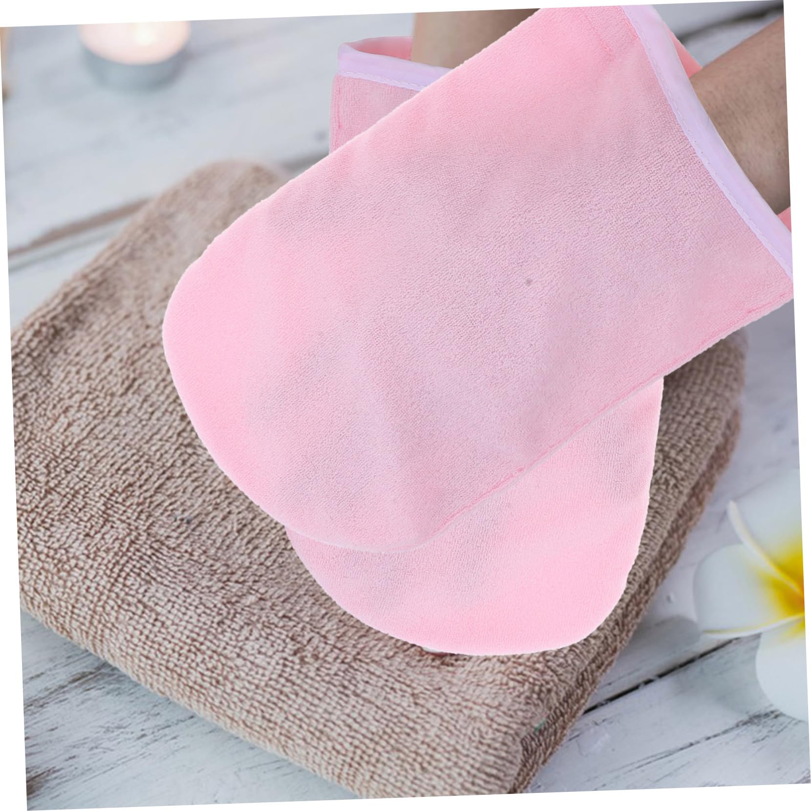 TOVINANNA 5 Pairs Arm Warmers Spa Gloves Soft Hand Paraffin Wax Mittens for Spa Stuff