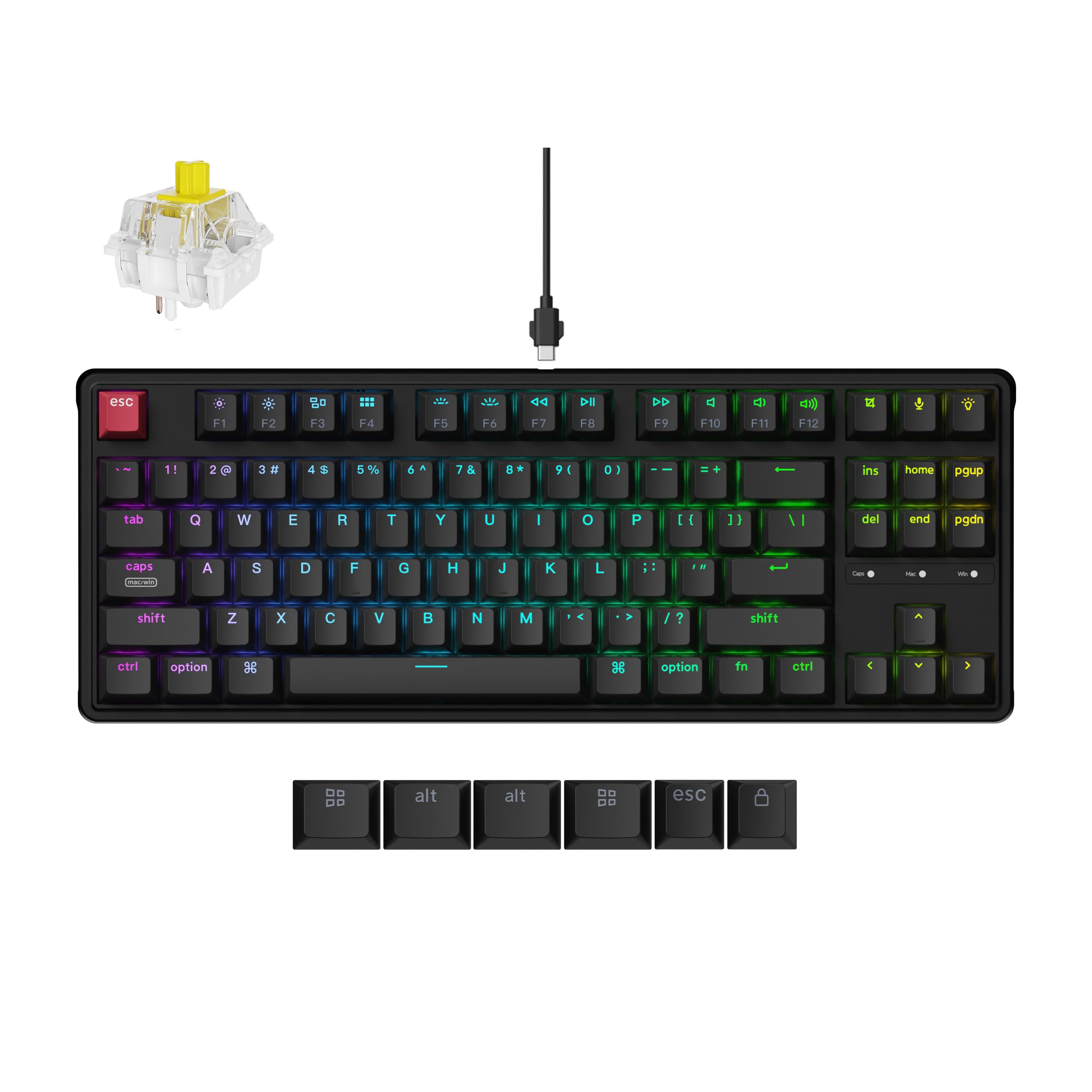 Amazon | Keychron C3 Pro QMK/VIA カスタムメカニカルキーボード 8000