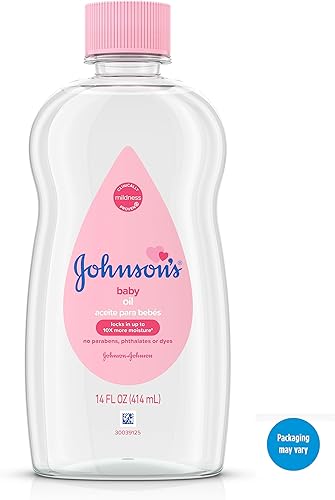 Miniatura 14 de Johnson's Baby Aceite para bebé, aceite mineral puro para evitar la pérdida de humedad, hipoalergénico, original, 3 onzas líquidas