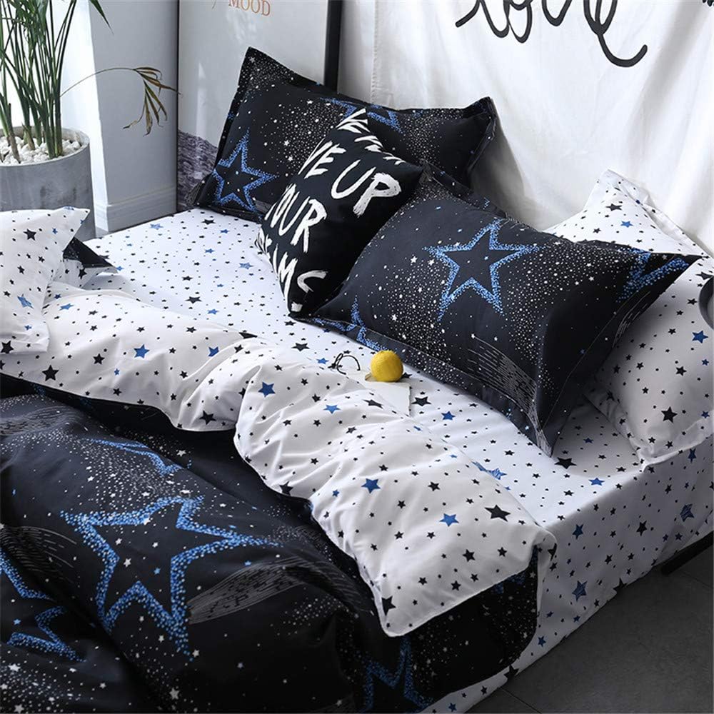 Kids Duvet Cover Set Twin, 3Pcs Bedding Set (1 Duvet Cover and 2 Pillow Shams) for Toddler Teens Girls Boys (Twin, Starry Night)