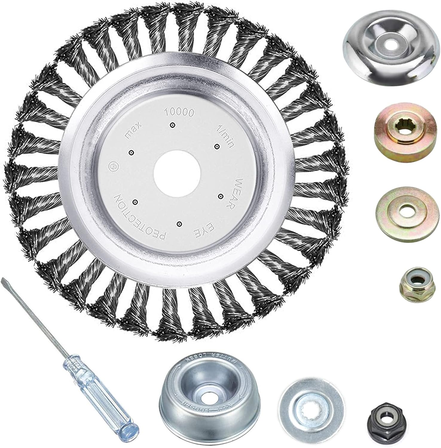 LEIMO KPARTS 8 Inch Steel Wire Brush Cutter Trimmer Head