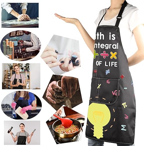 Miniatura 6 de MBMSO Delantal de matemáticas inspirado en matemáticas, regalo para los amantes de las matemáticas, delantal de matemáticas es una parte integral de