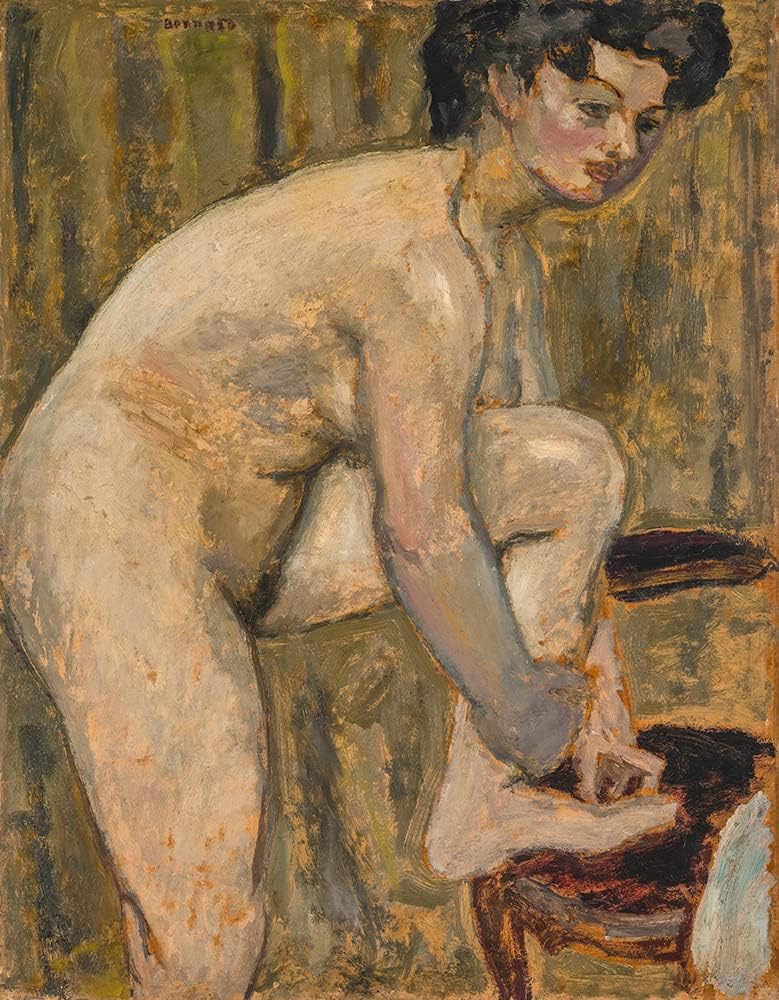ArtDirect Pierre Bonnard 15x18 Gold Ornate Frame and Double Matted Museum Art Print Titled - Nude (1903)
