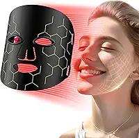 HALIDODO Terapia de luz vermelha para o rosto. Máscara facial de cuidados com a pele de 8-1 cores, máscara terapêutica de luz vermelha em casa, 660 nm e 850 nm, máscara de terapia de luz infravermelha