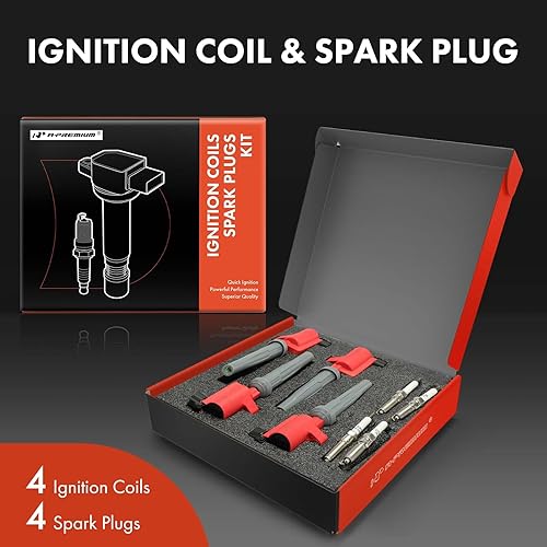 Miniatura 10 de A-Premium Juego de 4 bobinas de encendido y bujías de iridio compatibles con Ford Escape, Fusion, C-Max, Transit Connect, SSV Plug-In Hybrid, Police