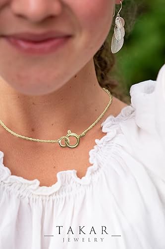 Miniatura 5 de Extensor de cadena de collar de oro de 14 quilates disponible en 2 y 4 pulgadas. Extensores de joyería para collares, tobilleras y extensores de