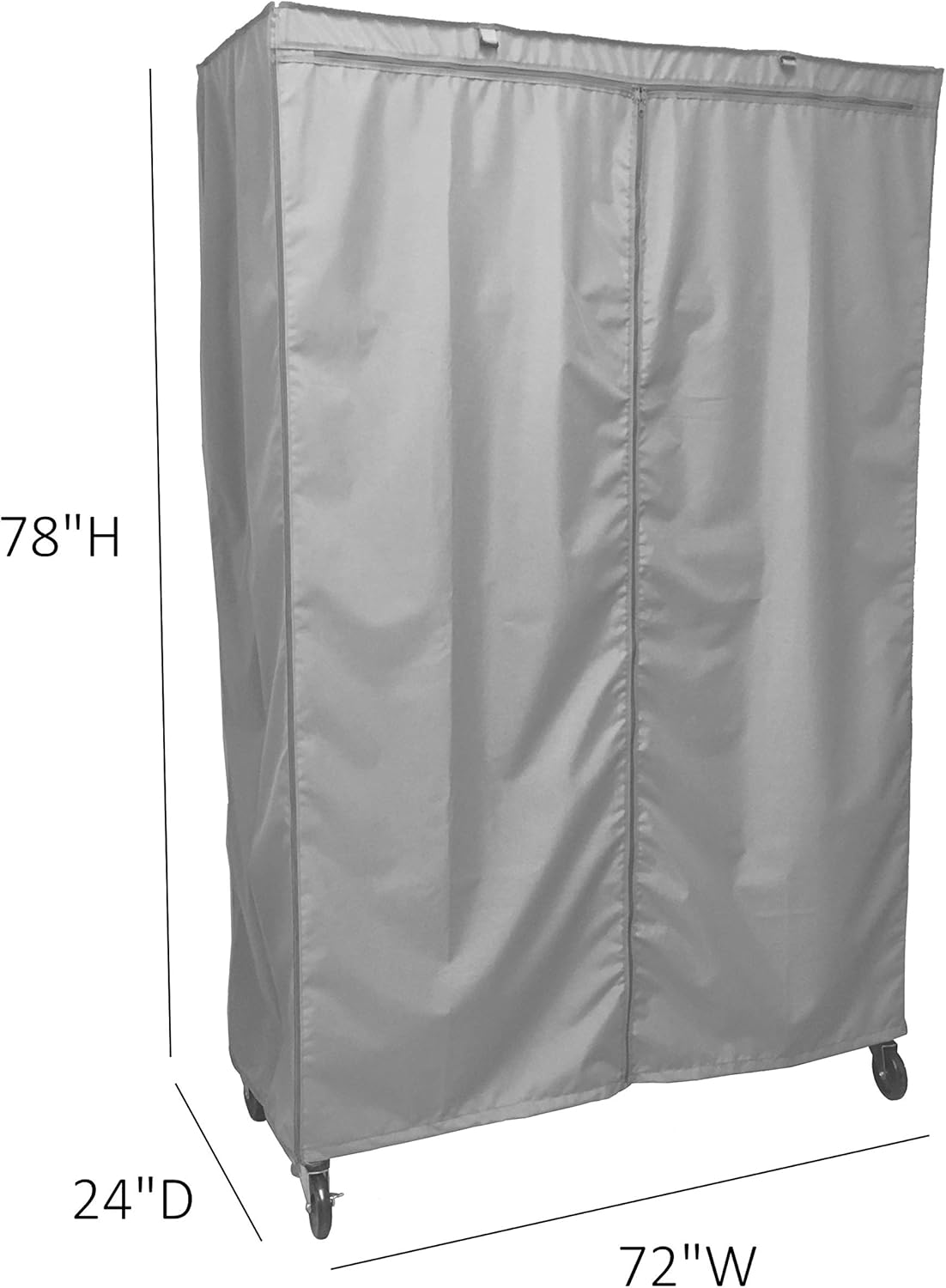 All Grey Storage Shelving Unit Cover, to fit Racks 72" W x 24" D x 78" H (Cover only) : Tools & Home Improvement