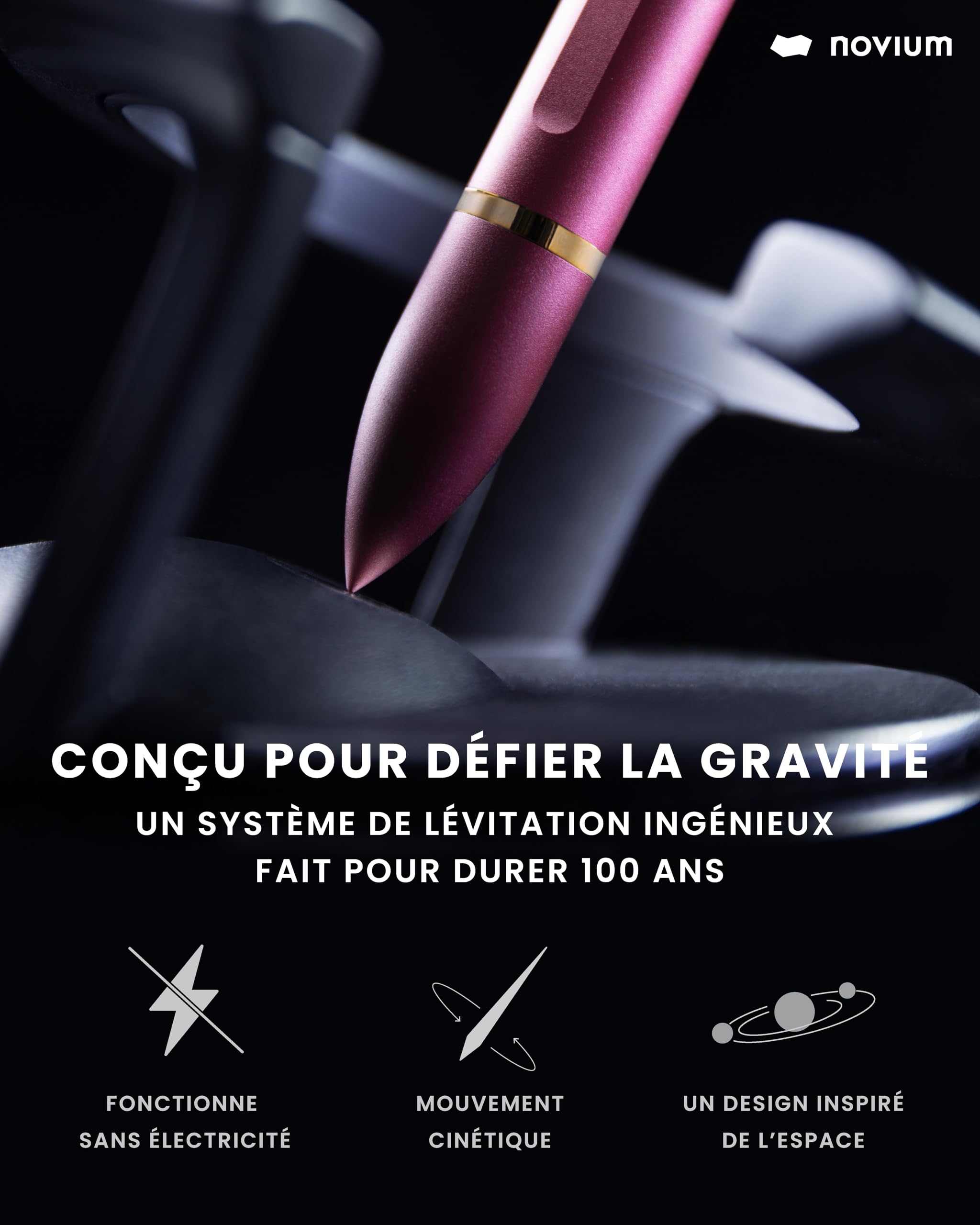 novium Hoverpen Interstellar - Stylo à Lévitation Magnétique, Design Inspiré de l'Espace, Stylo à Bille avec Recharges Schmidt, Idée Cadeau de Luxe, Mars Magma novium Hoverpen Interstellar - Stylo à Lévitation Magnétique, Design Inspiré de l'Espace, Stylo à Bille avec Recharges Schmidt, Idée Cadeau de Luxe, Mars Magma