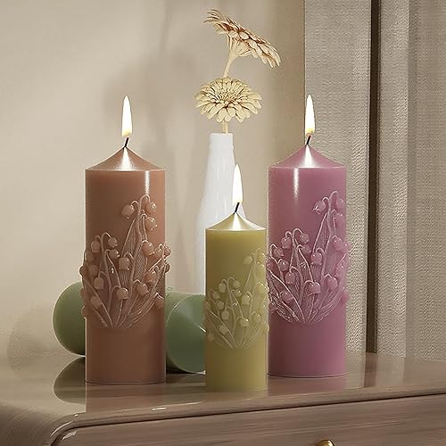 Miniatura 3 de Molde de orquídea de campana, molde cilíndrico, molde de orquídea, molde de vela cilíndrica, molde de fundición de resina, moldes de silicona para