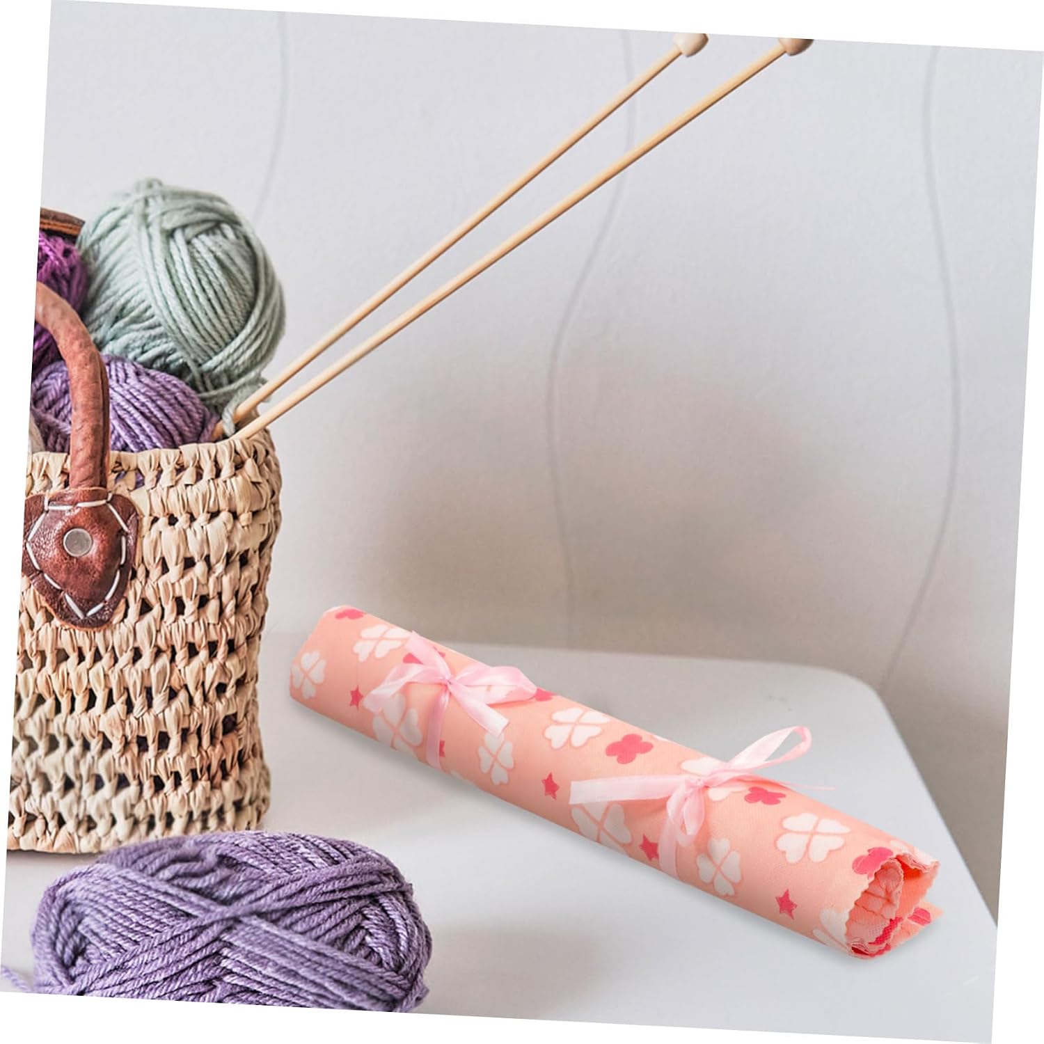 Elegant Retro Knitting Kit Knitting Needle Bag Storage for Crochet Tools