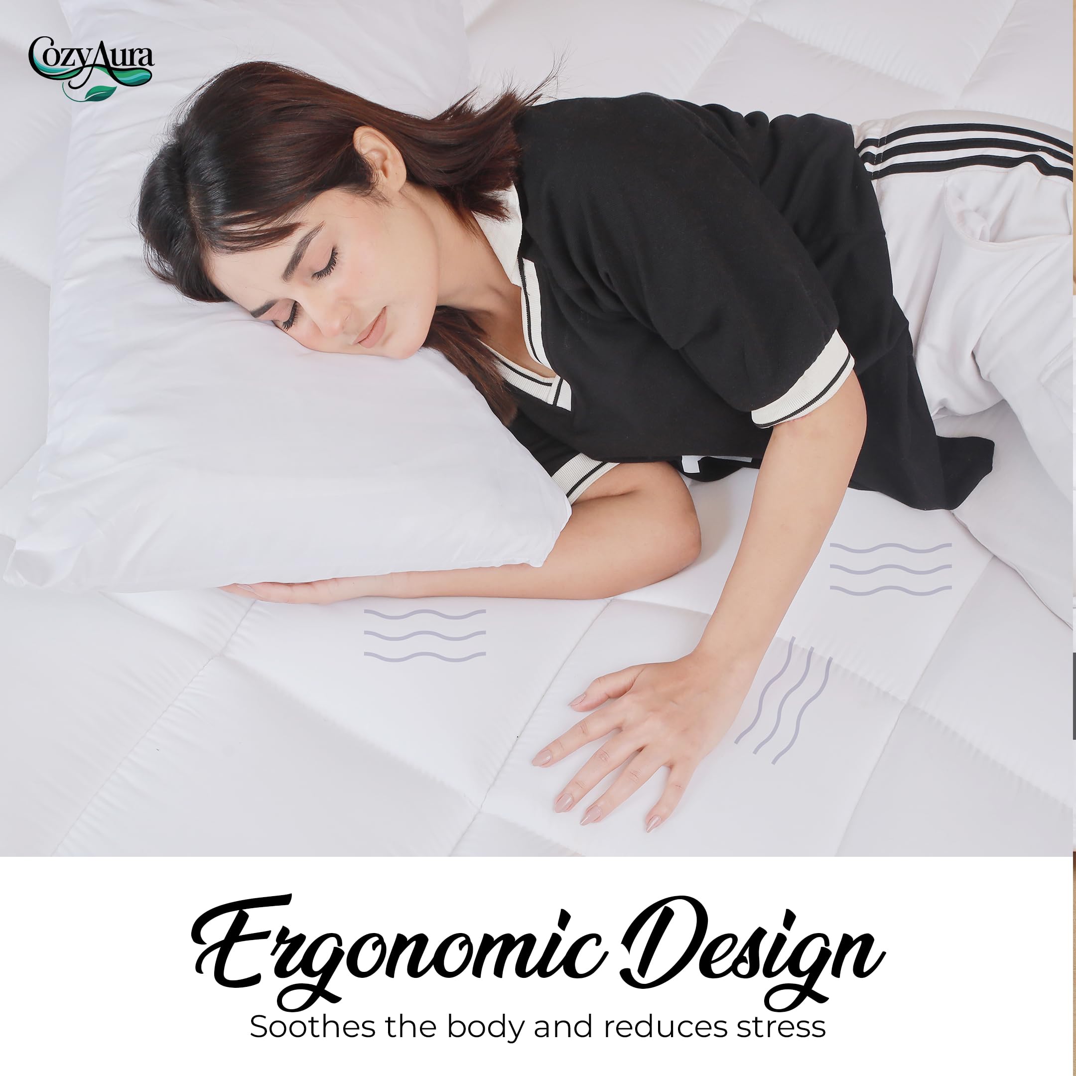 Cozy Aura Surmatelas Matelassé Ultra-doux Pour Lit King Size (150