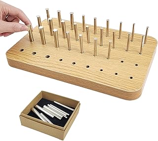 36-Hole Wooden Peg Board for Finger Dexterity, Wood Hand Therapy Pegboard with 4mm/6mm/8mm Pegs, Occupational Therapy Toys, to Improve Fine Motor Skills and Hand-Eye Coordination (1)
