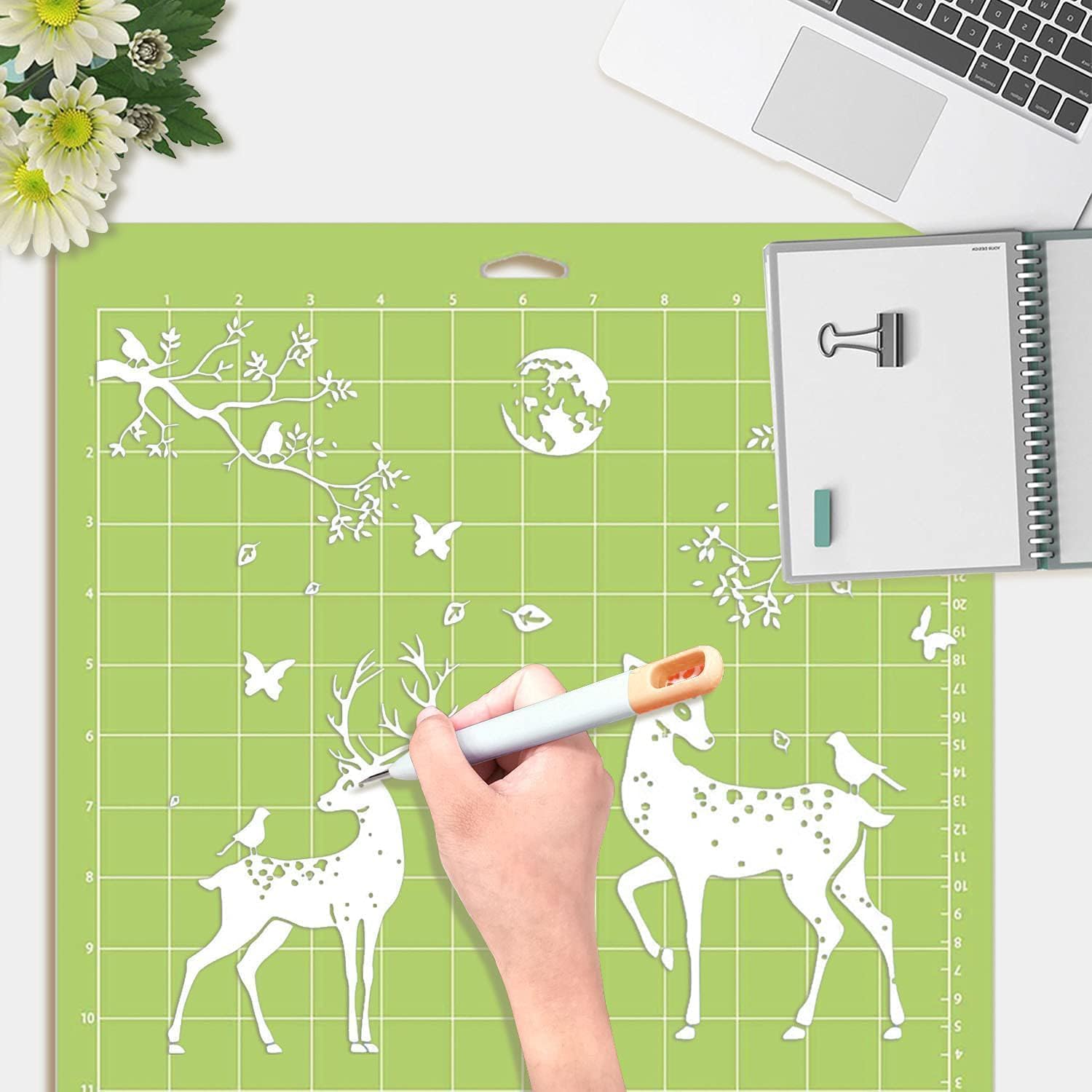 Craft Vinyl Weeding Tools Set,Craft Vinyl Tools Kit,Gold 6pcs Weeding Kits | For Silhouette/Cricut/Siser, Compatible with Oracal 631 651 751 Vinyl