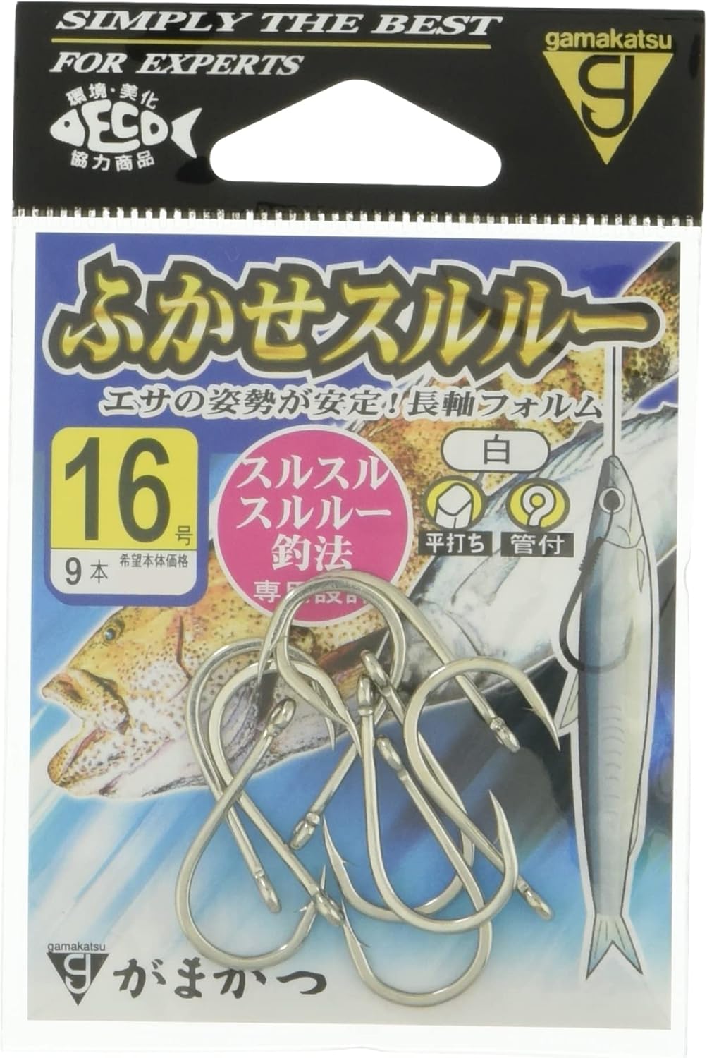 Gamakatsu 68766 Smooth Rule, White, No. 16