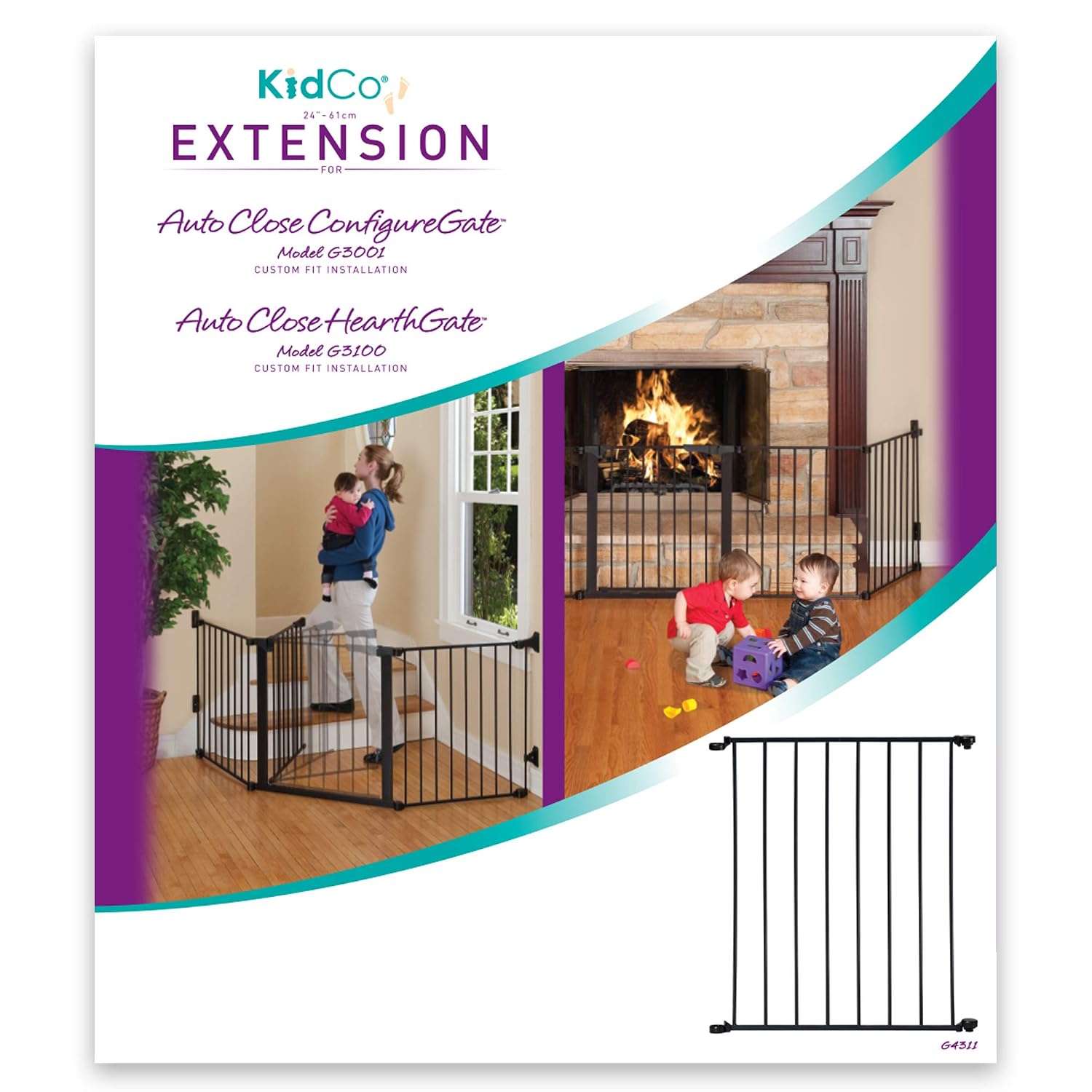 Suреr Sаlе 🛒 KidCo G4311 Configure and Hearth Gate Extension (24, Black)