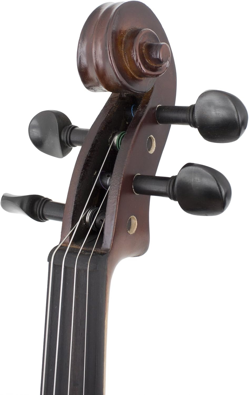 Cecilio 4/4 Full Size Violin - Hand-Carved Solid Spruce & Maple, Ebony Fingerboard, Deluxe Oblong Hard Case & Bow Included, Fiddle Set for Beginners Professionals