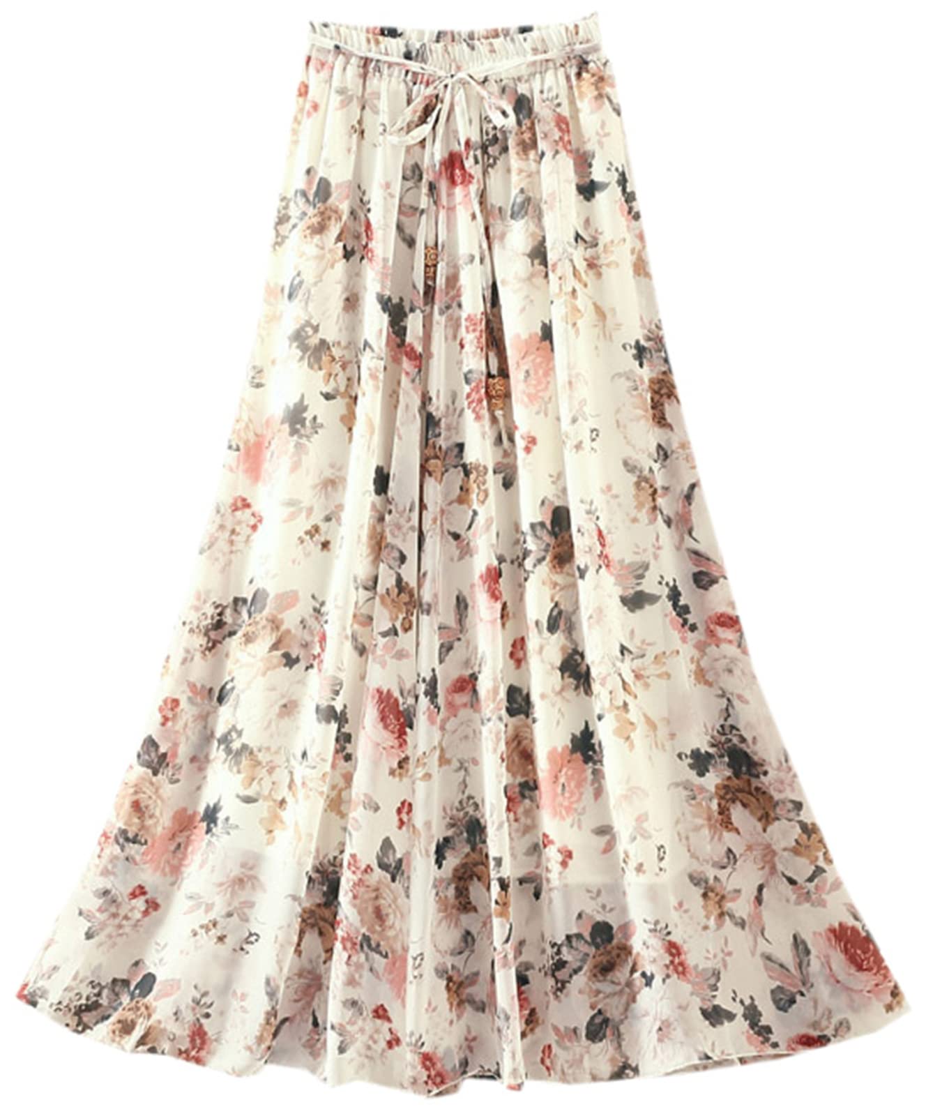 Amazon.com: SANGTREE Women's Floral Print Skirts Chiffon