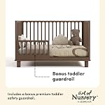 Storkcraft Sicily Convertible Crib with Toddler Guardrail (Hazelnut) – GREENGUARD Gold Certified, Toddler Bed Conversion Kit Included, 100% Solid Wood, Fits Standard Crib Mattress