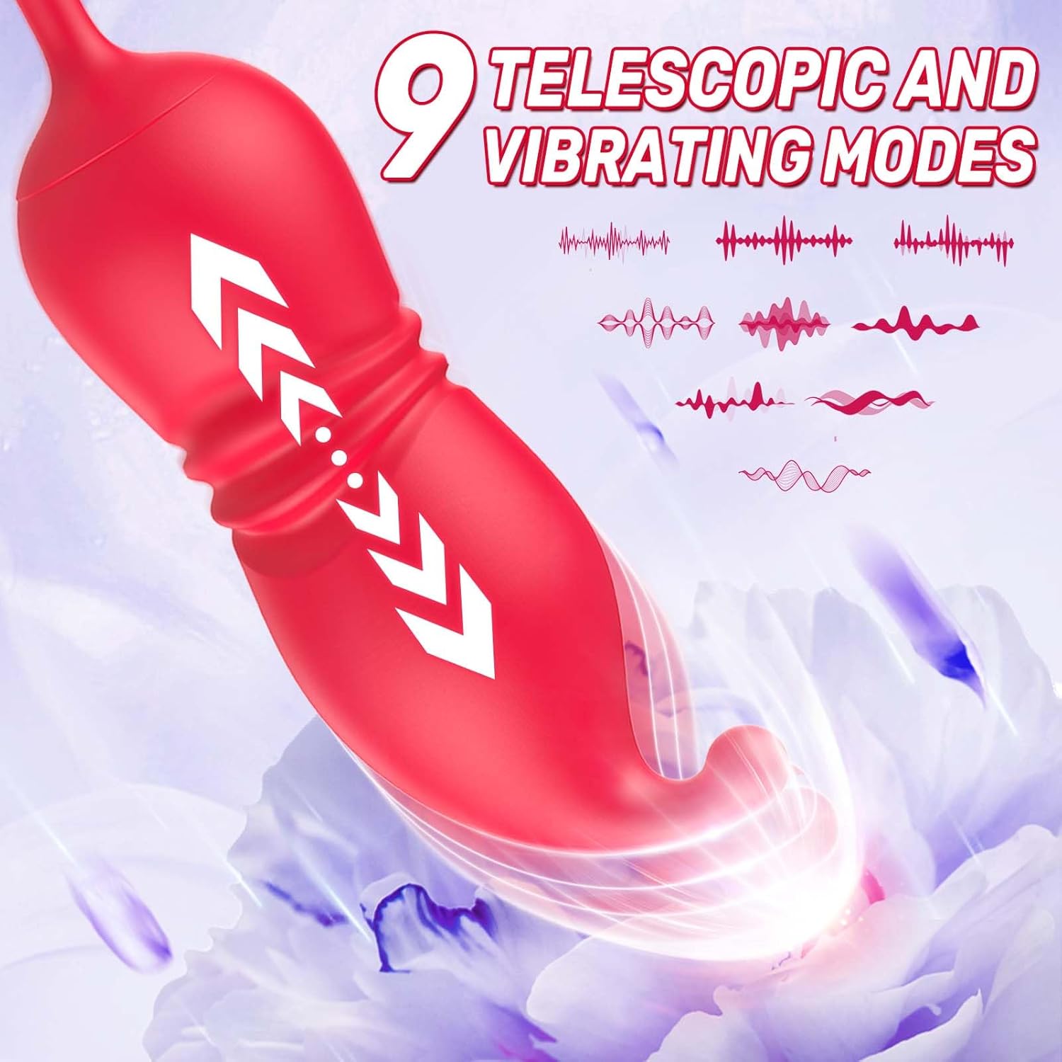 2025 Upgraded Version Clitioral Suction Viboators Toys, Rose Vibratoer Sucking Silent 10 Nipple Sucking Modes Female Magic Rose Adult Toys for Women Couples,Clitioral Sucker Vibrates K6577 (RED5)