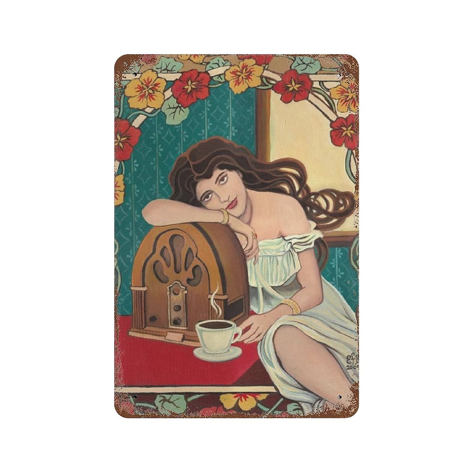 Sewing Knowledge Retro Metal Iron Painting Tin Sign Wall Decor Poster Aluminum Plaque 15.7"x11.8"