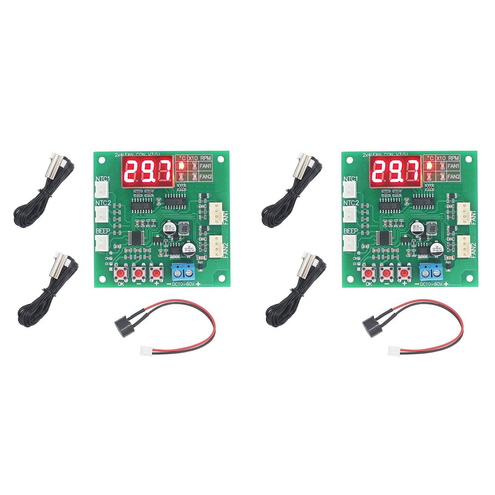 Controlador PWM regulador de temperatura digital con 2 canales independientes de 12V y 24V