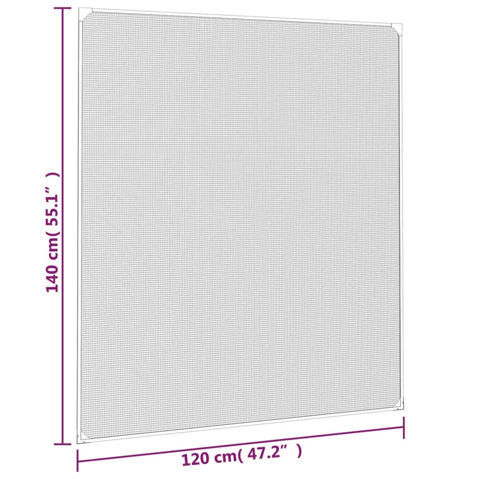 LAPOOH Magnet-Insektenschutz für Fenster, Fliegengitter Fenster, Fliegenschutz Fenster, Pollenschutzgitter Fenster, Insektengitter Fenster, Insektennetz, Fensternetz, Weiß 120x140 cm
