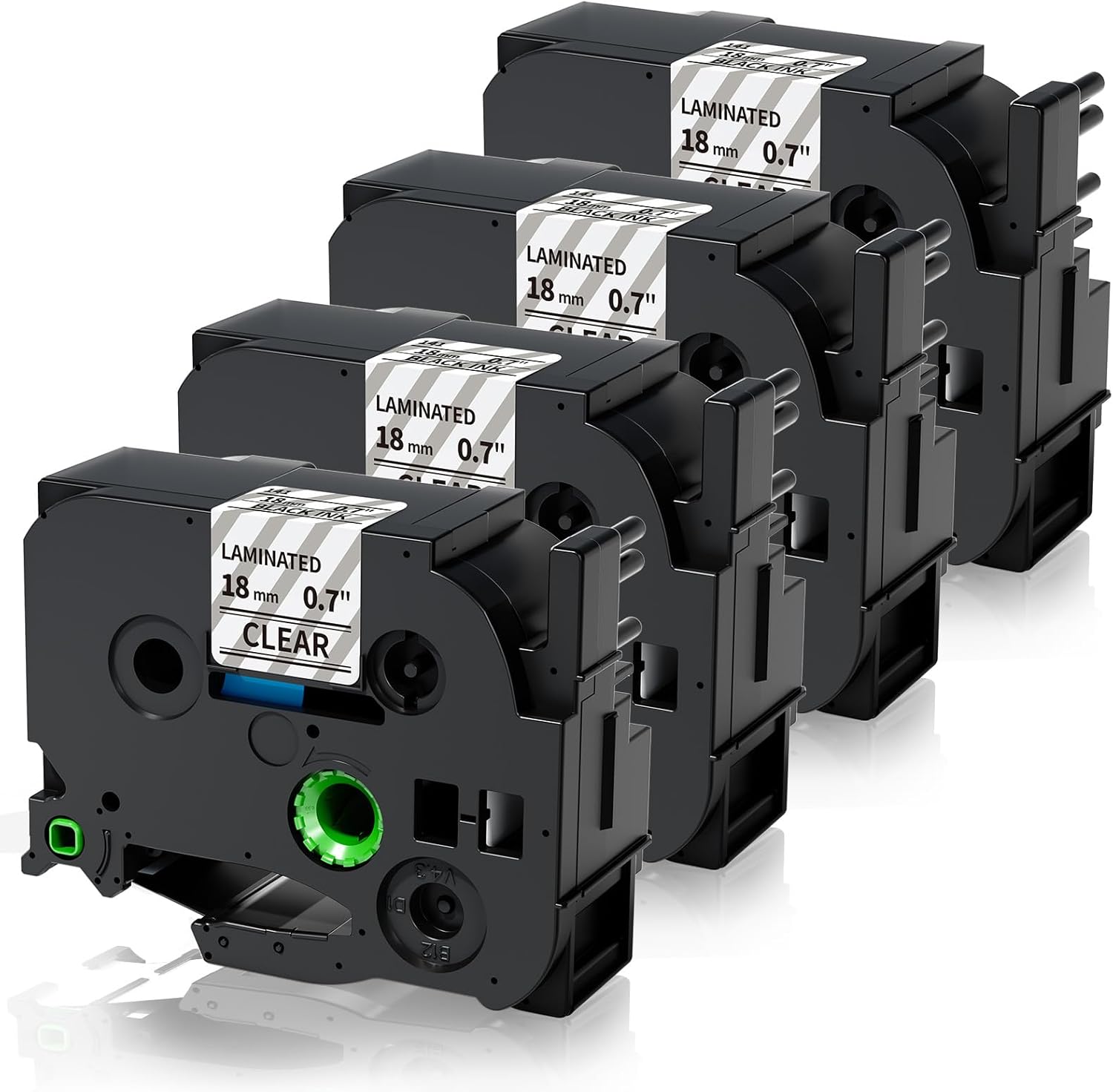 Labelife 10-Pack Replacement for Brother TZe-241 TZe241 P Touch Label Tape 0.7 Inch TZe TZ Tape 18mm 0.7 Inch Laminated White, Compatible with Brother PT-D400 PT-D410 PT-D600 PT-D610BT PT-D460BT