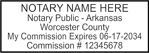 Miniatura 5 de Paquete de sellos de notario rosa y sello autoentintado | Arkansas