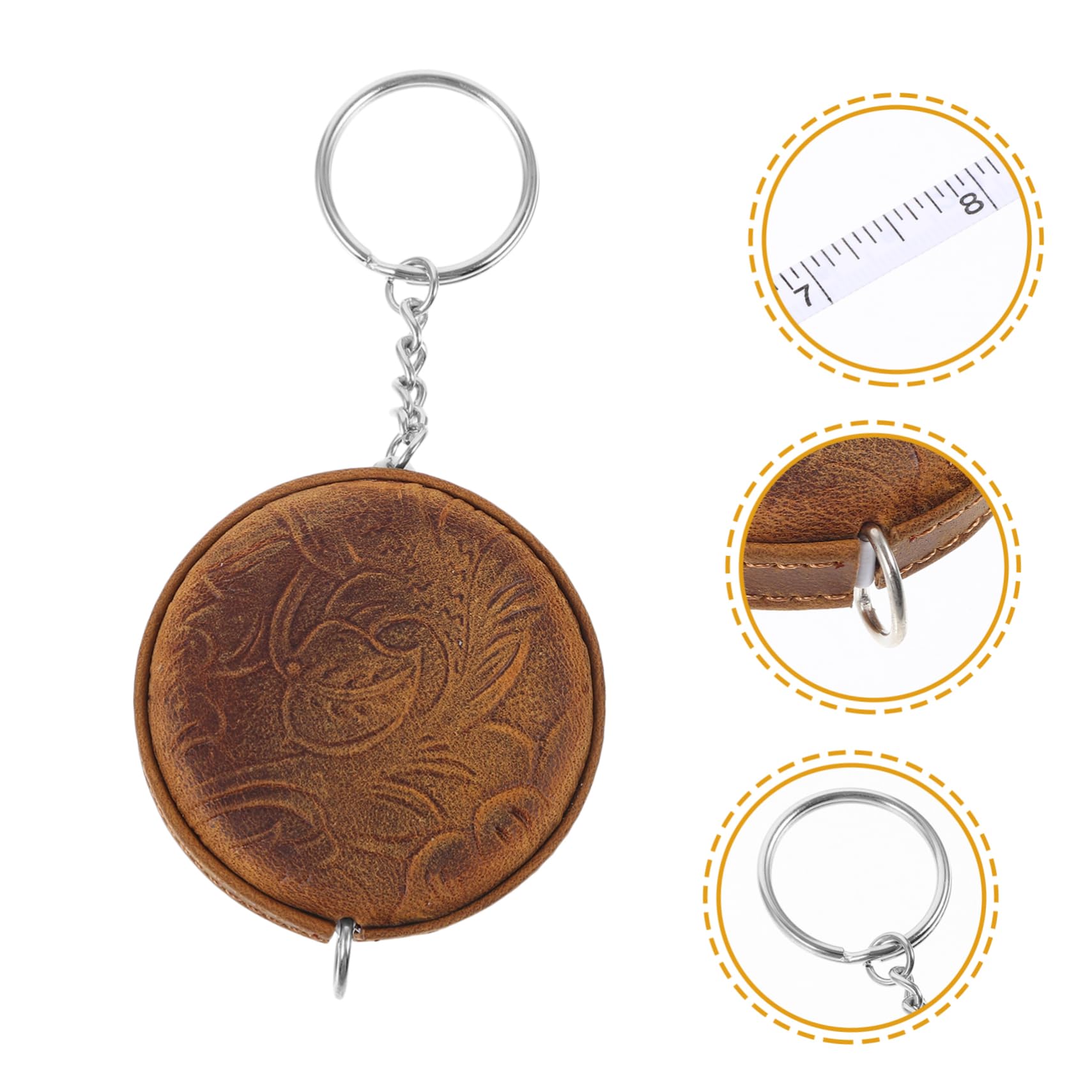 Gadpiparty Lot De 5 Mini-Mètres À Ruban En Cuir De Vache Découseurs Petits Appareils De Cuisine Balances Numériques Pour Bagages Chaîne De Mesure Rétractable Ruban À Mesurer Carte De