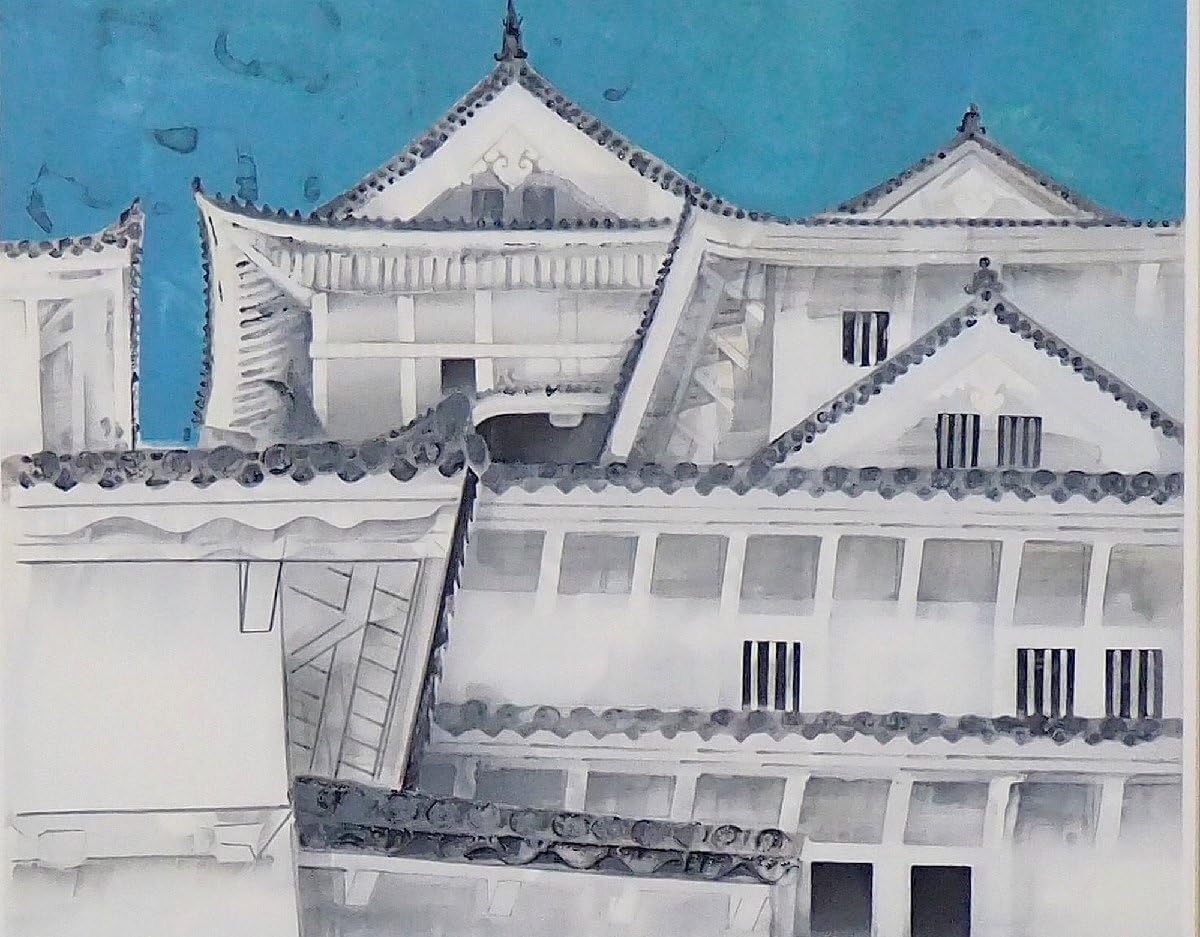 Amazon.co.jp: 奥村土牛 生誕110年記念版画 リトグラフ『城（姫路城