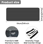 Coussin de genou de yoga 0.8inch (20mm) Tapis de yoga épais avec des tapis de porte pour les genoux sans douleur, les elbows et le dos, tapis d'entraînement pour la gymnastique à domicile, Pilates, planches, rouleaux ab