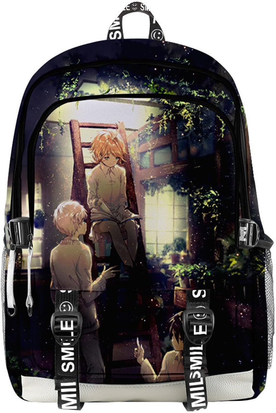 ISaikoy Anime The Promised Neverland Backpack Grace Field Laptop School Bag Bookbag 6
