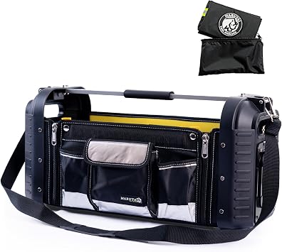 MARUTAI 61cm 24-inch Large Open-Top Tool Bag with Waterproof Cover