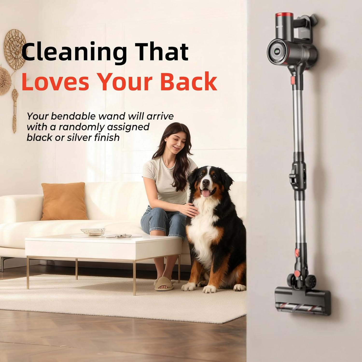 Cordless Vacuum Cleaner for Home,Cleans Under Furniture Without Bending,450W 40Kpa 45Mins,Self-Standing,Powerful Stick Vacuum Cordless for Pet Hair,Hard Floors,Carpets,Car - Image 9