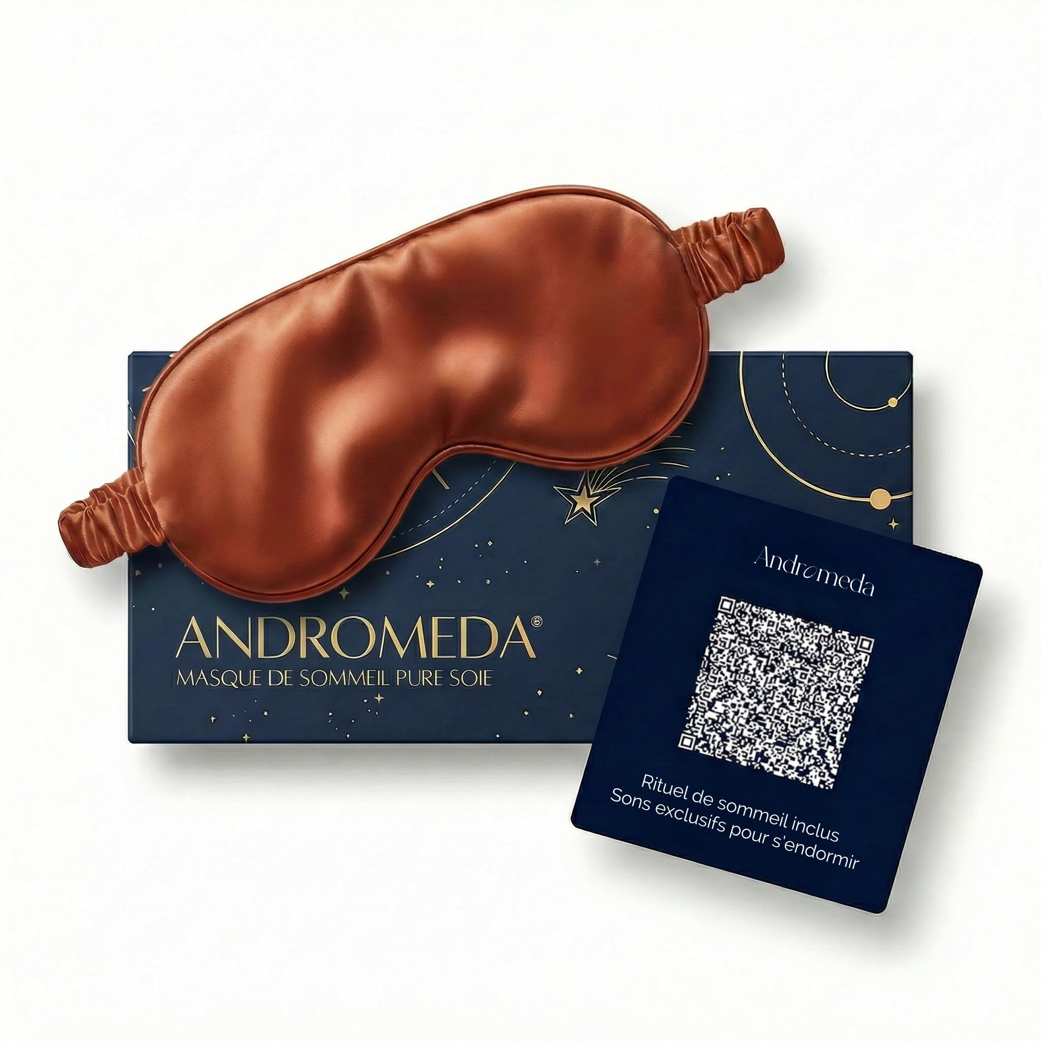 Masque de Sommeil Cocooning en Soie de Mûrier | Ultra Doux, Pour Rituels de Beauté et Repos | Terracotta Naturelle