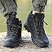 Sfwarmart Fashion Khaki Men‘s Hiking Boots Big Size 46 Winter Outdoor Waterproof Boots Men Non-slip Trekking Shoes Men Trainers Sneakers (Black,6)