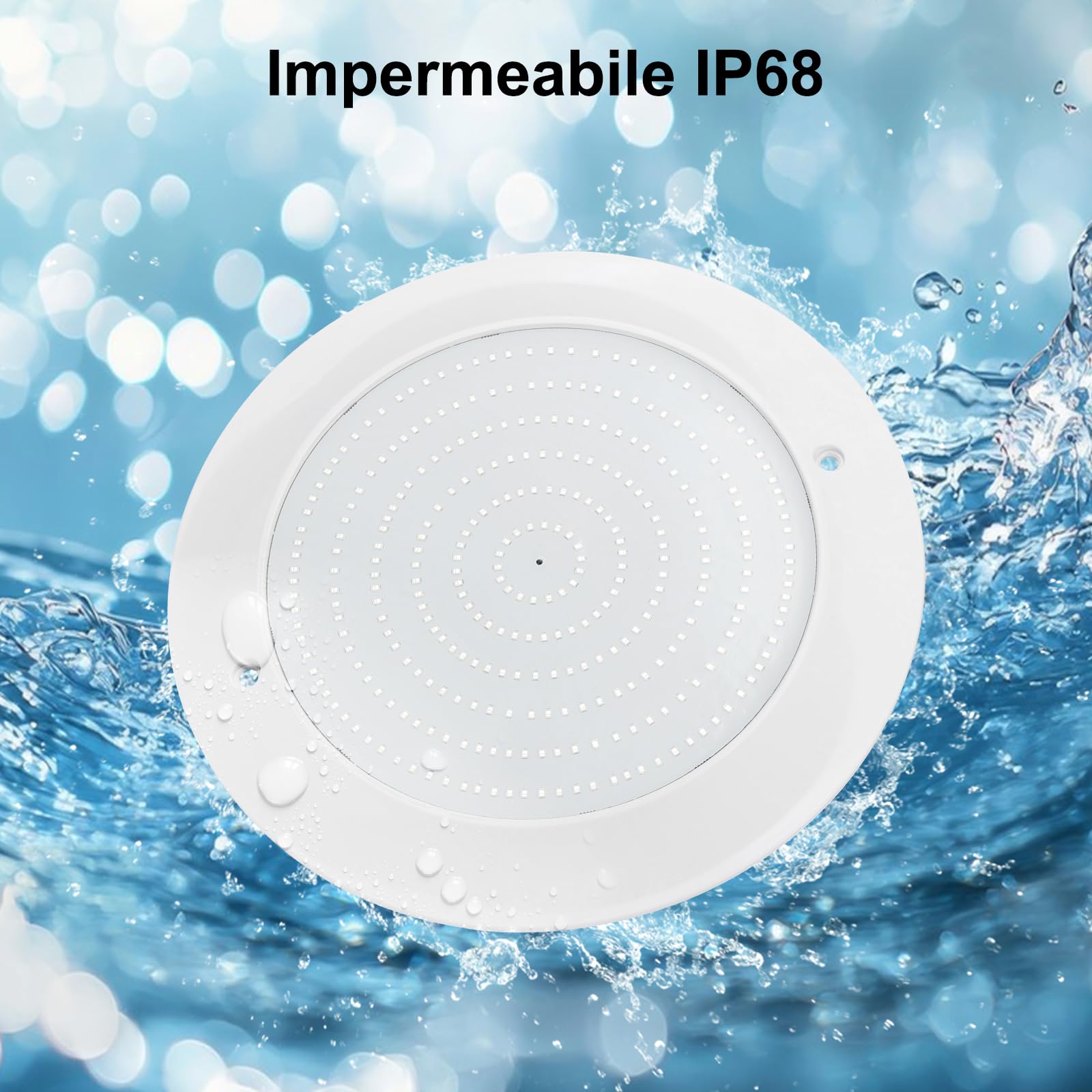 COOLWEST Luce Piscina LED Riempito di Resina, 32W Faretti LED Illuminazione ultrapiatta Multicolore RGB, Luci Piscina con controllo APP/Telecomando, IP68 Impermeabile, 24V DC, Dimmerabile