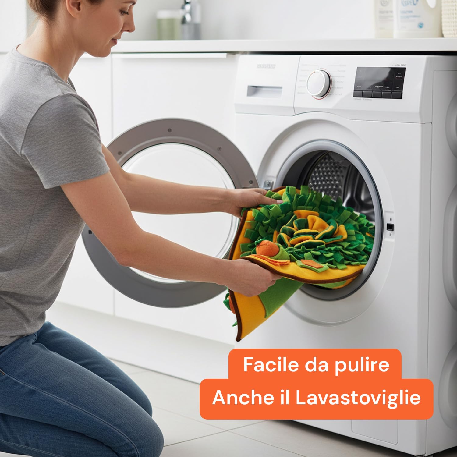 Avilia Tappeto Olfattivo Grande per Cani - Gioco di Attivazione Mentale per Ricerca Cibo e Snack - Snuffle Mat Lavabile e Antiscivolo Contro Noia e Stress - Ideale per Addestramento 79x48.5cm